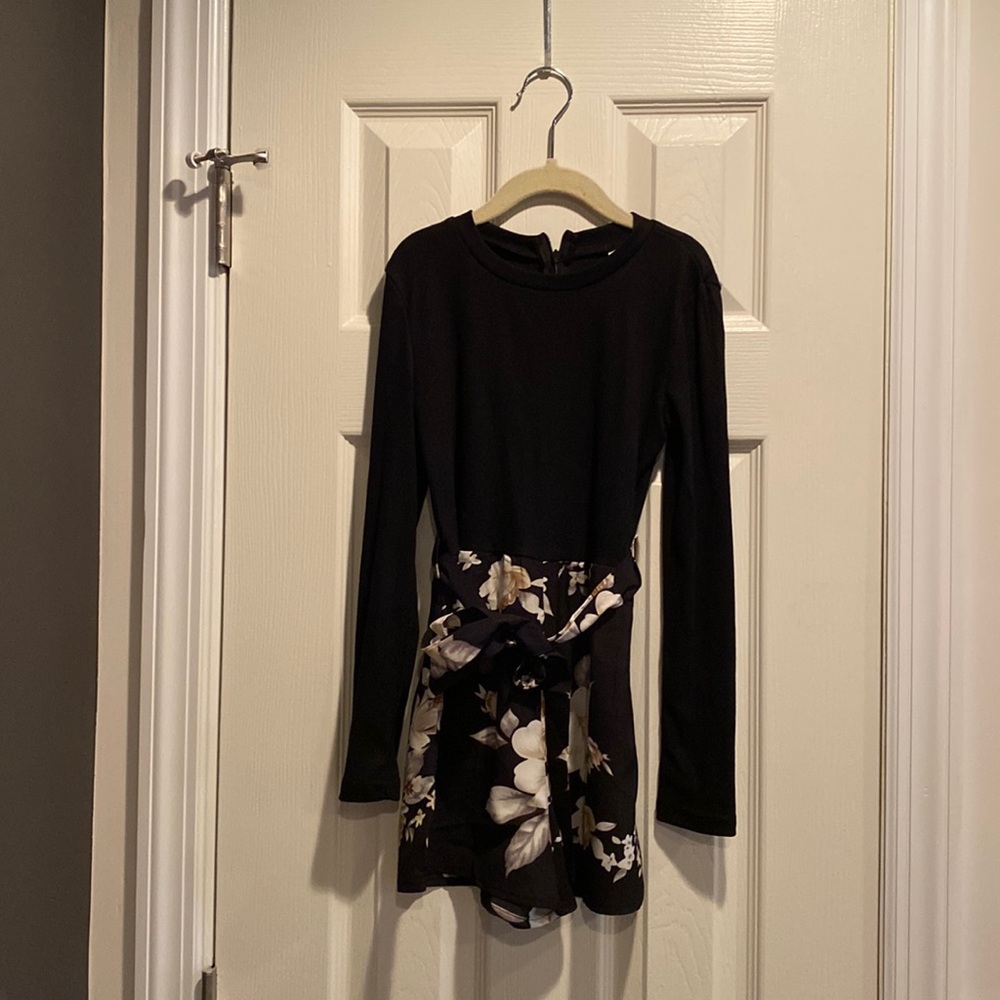 NEW W/O TAGS Shein Mixed Romper w/ Belt (Girls size 10)